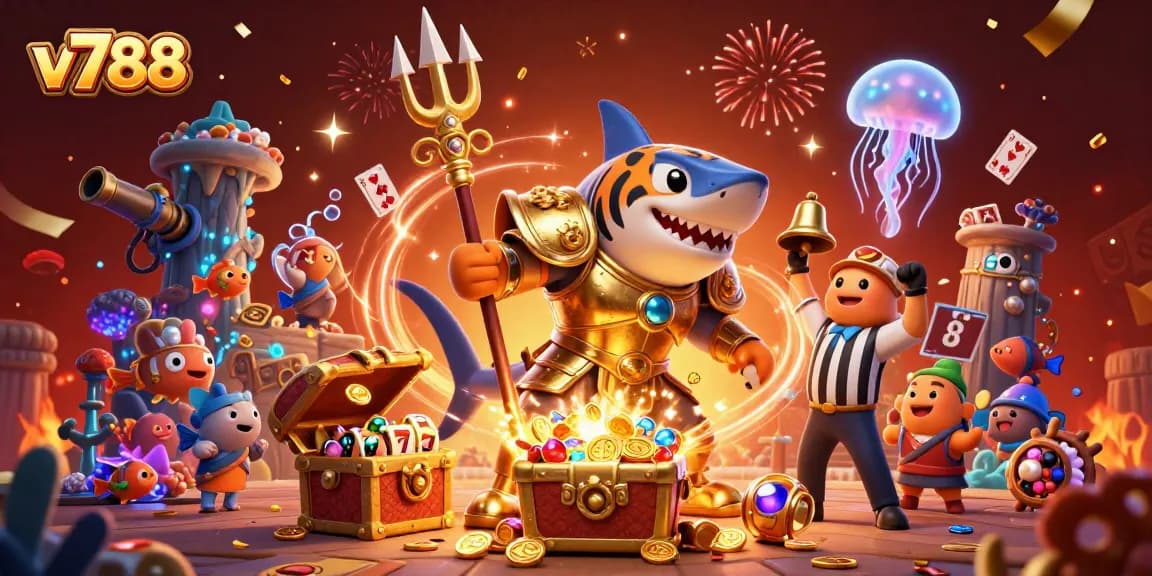 Experience thrilling gameplay at v788 with a vibrant underwater casino theme and spectacular characters.