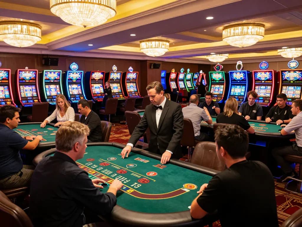 Playing blackjack at Fun88 com's lively casino floor, showcasing strategy and excitement.