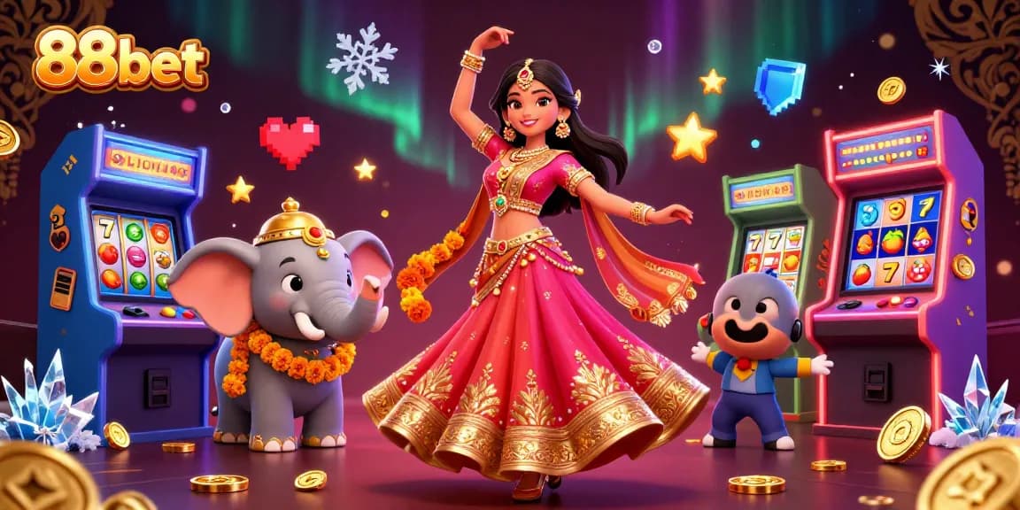 Engage with thrilling games at 88bet, featuring vibrant 3D casino elements and dynamic characters.