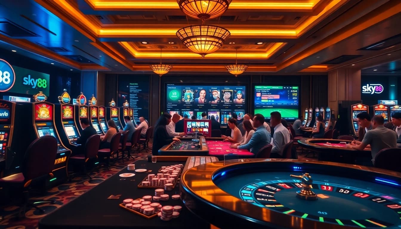 Experience the thrill of Sky88 with dynamic casino gameplay and luxurious setups.