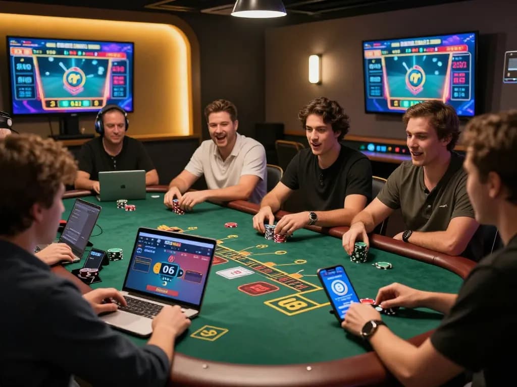 Players enjoying an engaging blackjack game on s666link platform, showcasing excitement and strategy.