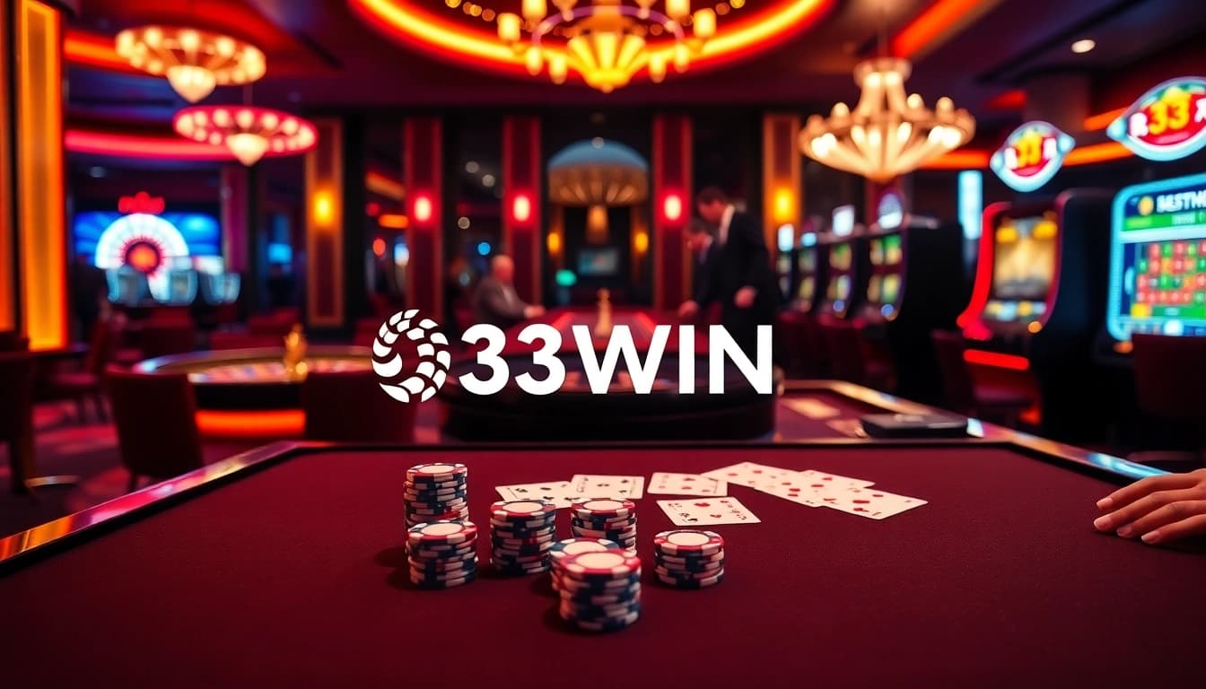 Experience the thrill of winning at 33WIN with casino games like poker and roulette.