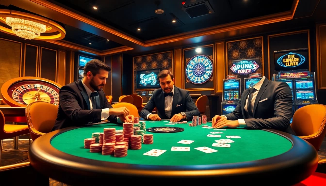 Enjoy the thrill of a man club poker game with stylish players, chips, and luxury casino vibes.