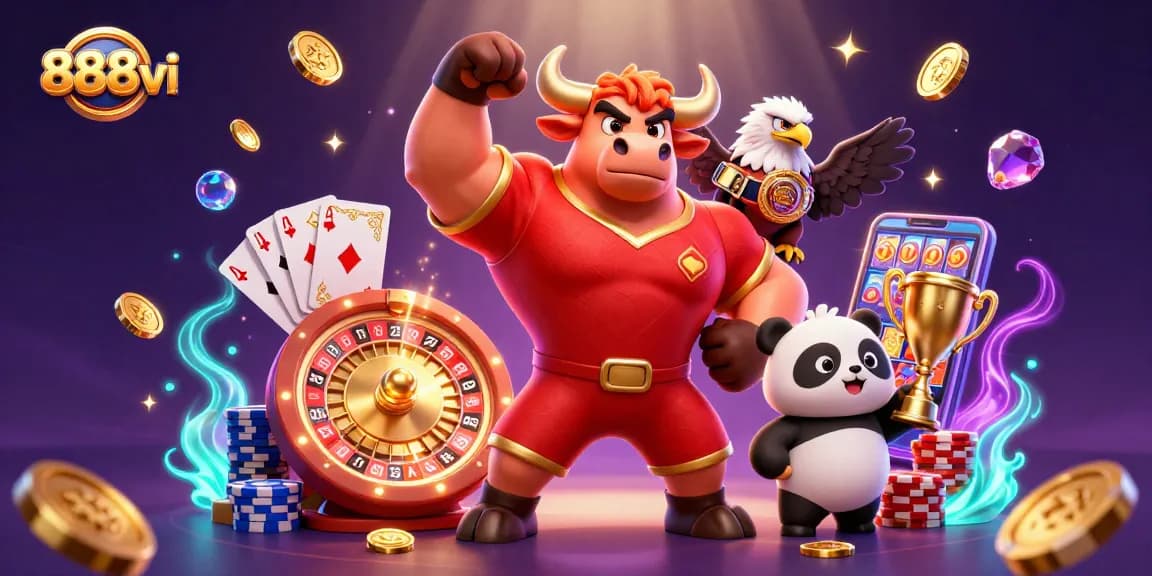 Experience thrilling wins with 888vi's vibrant casino scene filled with excitement and action.