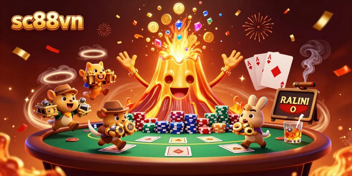 Engage with thrilling casino action at sc88vn while winning treasures from the golden volcano and poker tables.