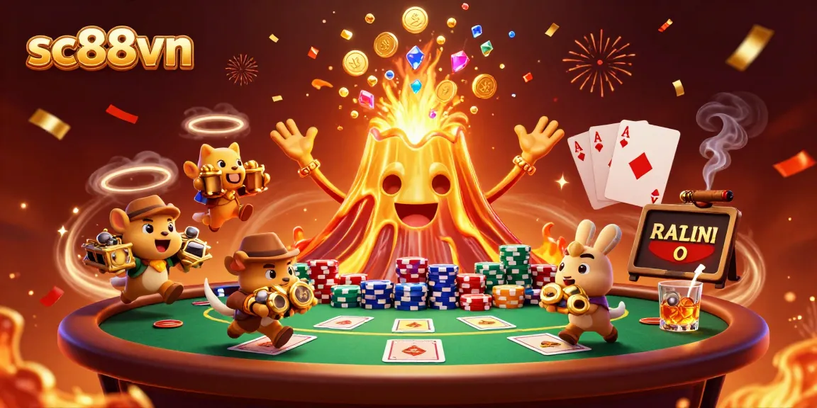 Engage with thrilling casino action at sc88vn while winning treasures from the golden volcano and poker tables.
