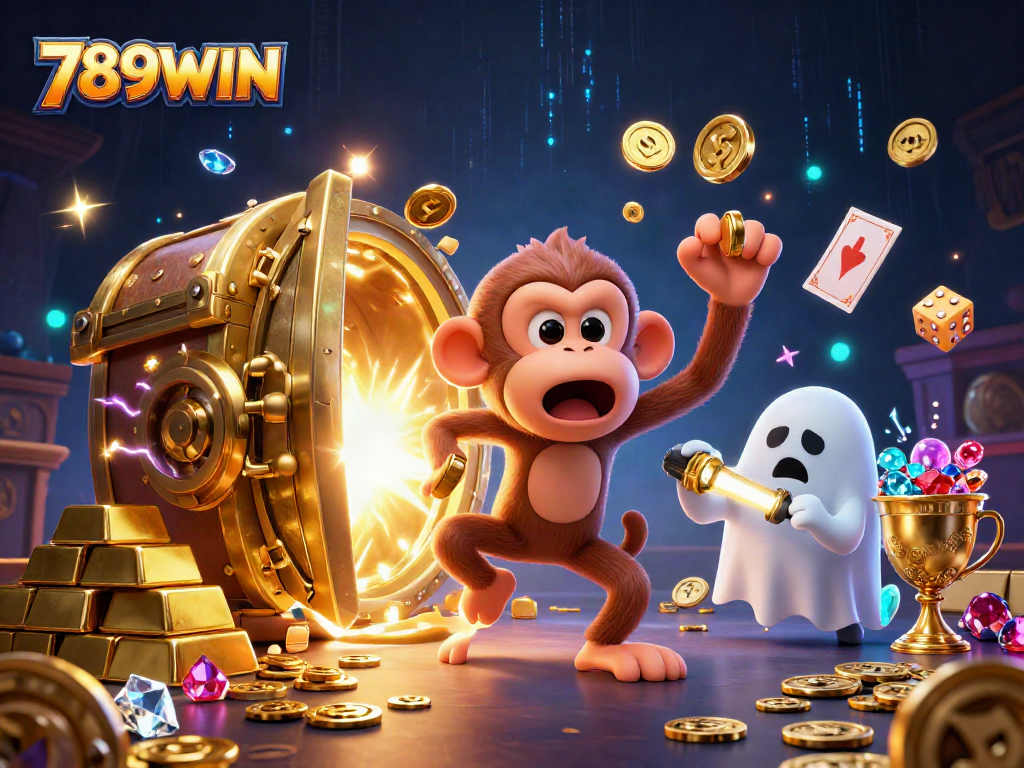 Enter the thrilling world of 789WIN with an energetic scene full of precious winnings.
