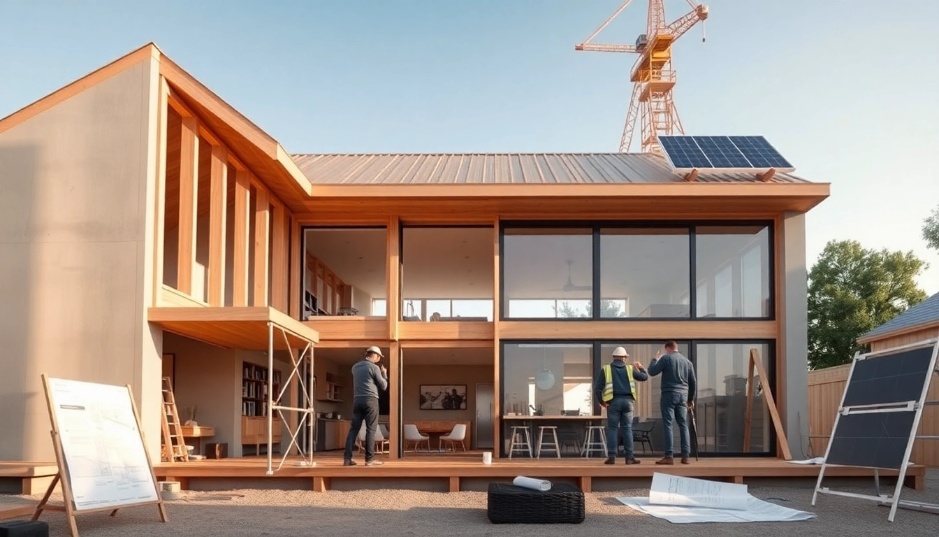House extension construction in Melbourne with modern design features and sustainable elements.