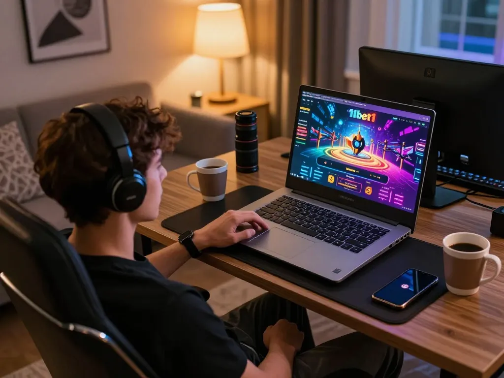Engage in vibrant gameplay on 11bet1, enjoying an online casino experience from home.
