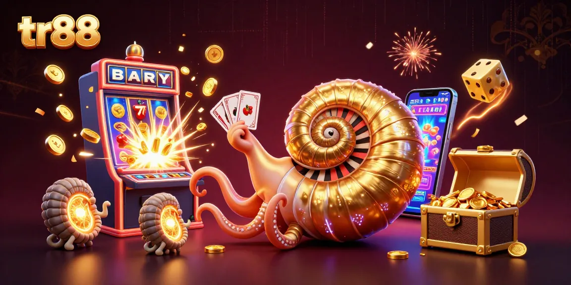 Experience thrilling gameplay at tr88 with a vibrant scene of ancient nautilus and jackpot excitement.