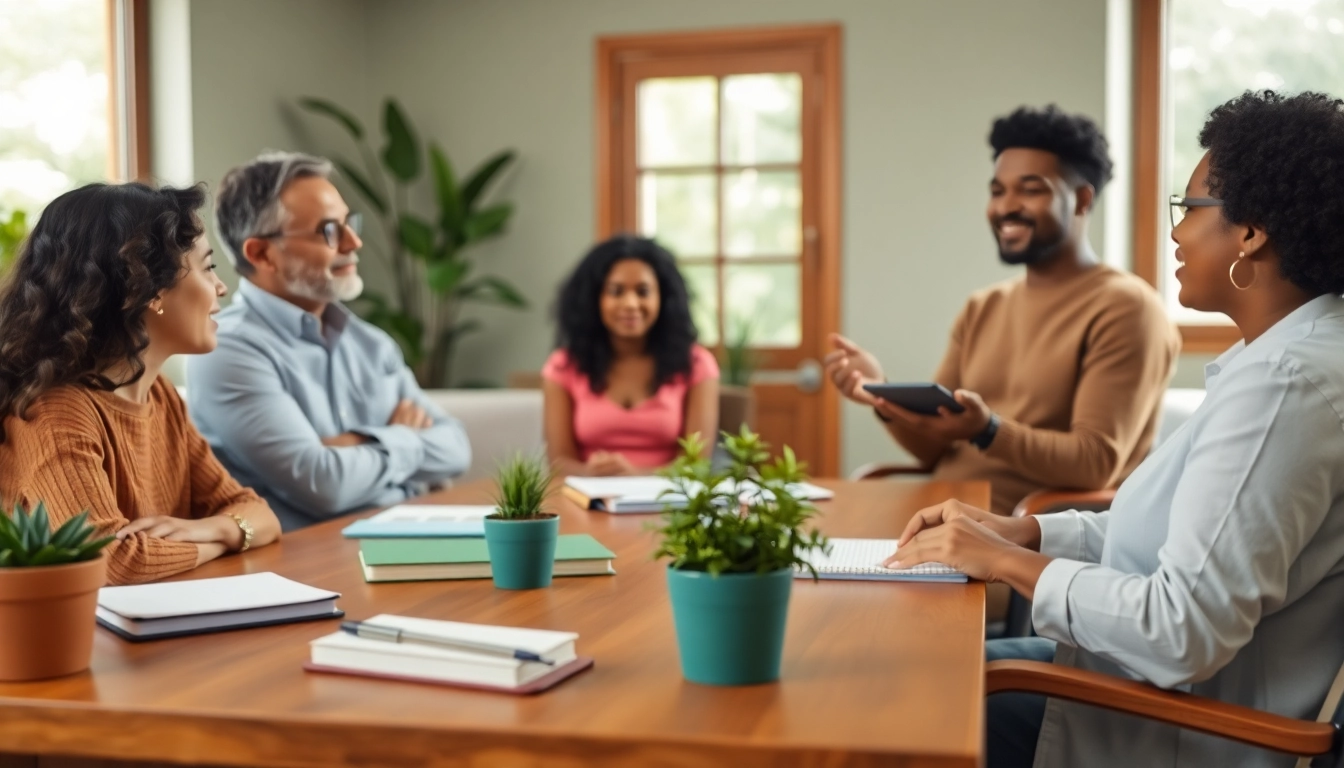 Engaging scene featuring mental health tips being shared in a calming therapy setting.