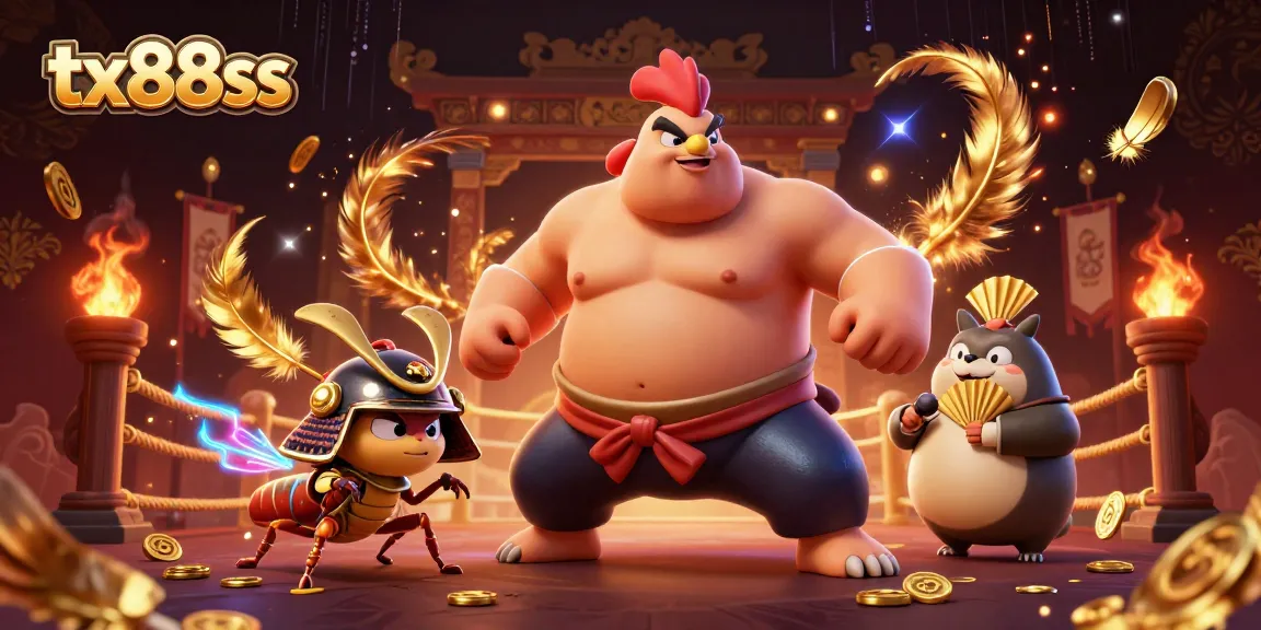 Experience excitement at tx88ss with vibrant 3D casino characters amidst golden coins and dramatic energy bursts.