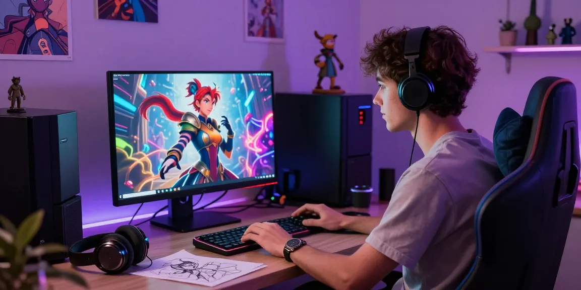 Engaging interaction with nsfw character AI on a sleek digital interface, showcasing customizable AI companions in a modern workspace.