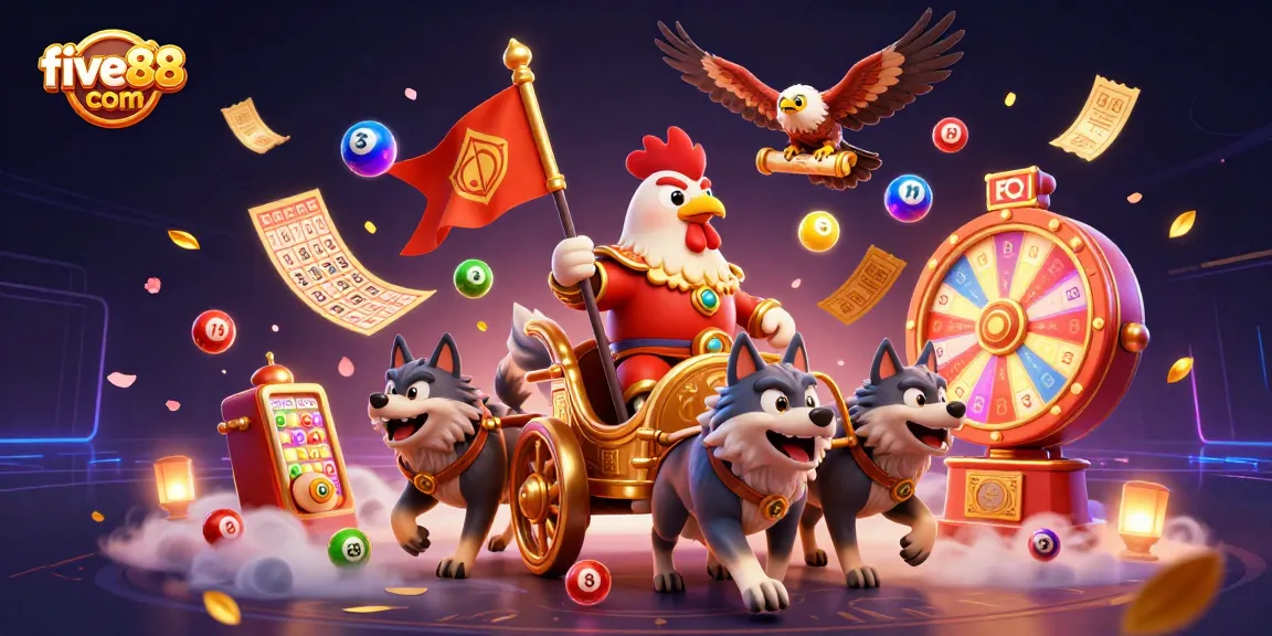 Play exciting games with vibrant elements at five88 com featuring a rooster warlord scene.