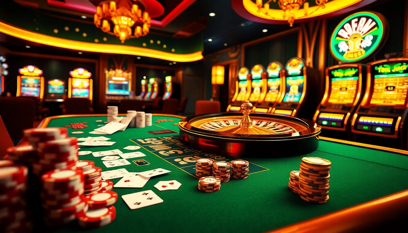 Experience the excitement of gambling at 888new with vibrant casino elements like cards and roulette.