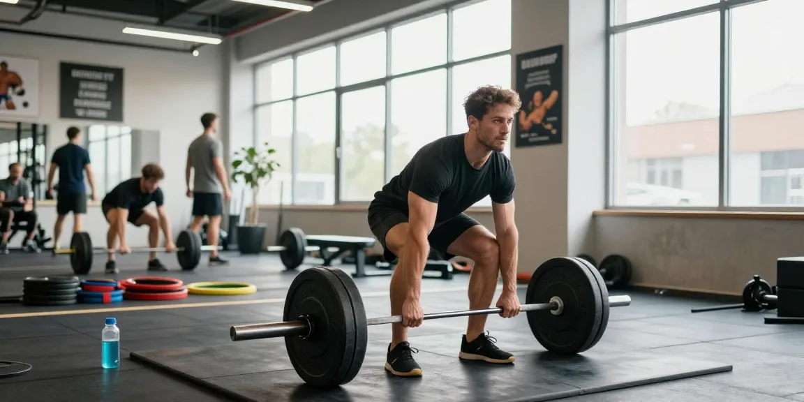 Prime Pharma Steroiden enhancing muscle gains in a vibrant gym with athletes training.