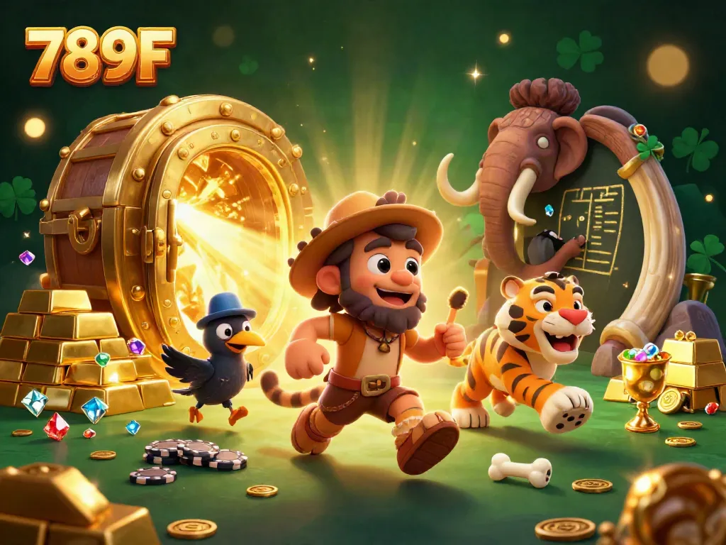 Experience thrilling gameplay at 789F as a caveman and tiger duo navigate a prehistoric casino.