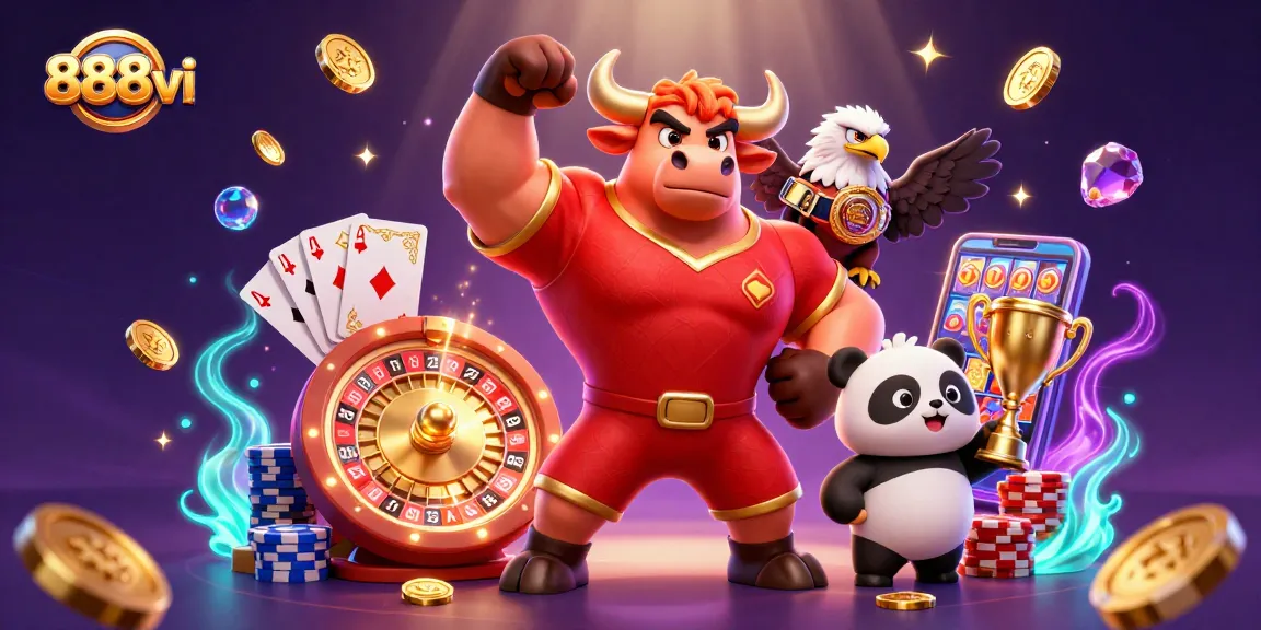 Experience thrilling wins with 888vi's vibrant casino scene filled with excitement and action.