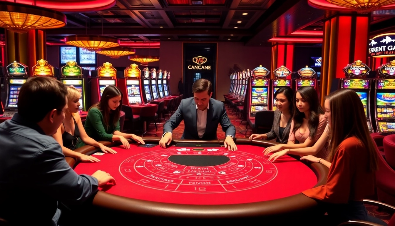 Experience thrilling baccarat gameplay at https://red88.hot/, featuring vibrant casino tables and excited players.