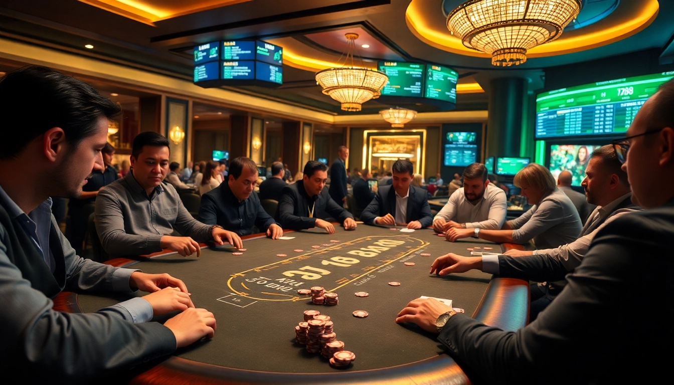 Experience the excitement of TX88 at a high-stakes poker table with professional players.