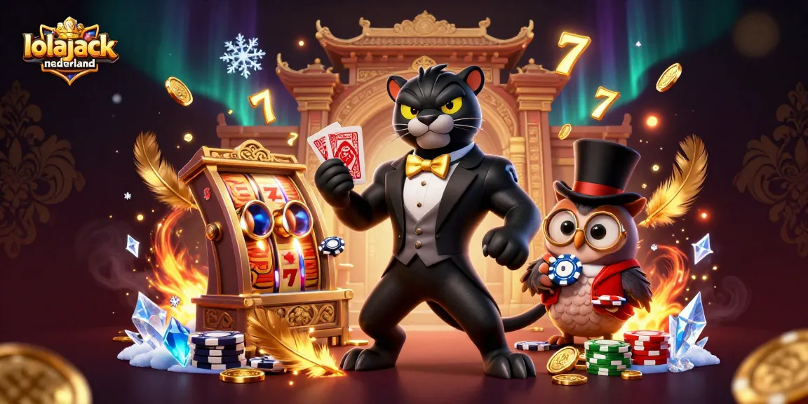 Experience thrilling gameplay at lolajack-nederland with a dynamic casino scene featuring vibrant characters and games.